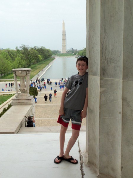 A Sonlight student visiting Washington, D.C.
